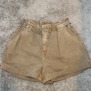 Paper Bag Jean Shorts